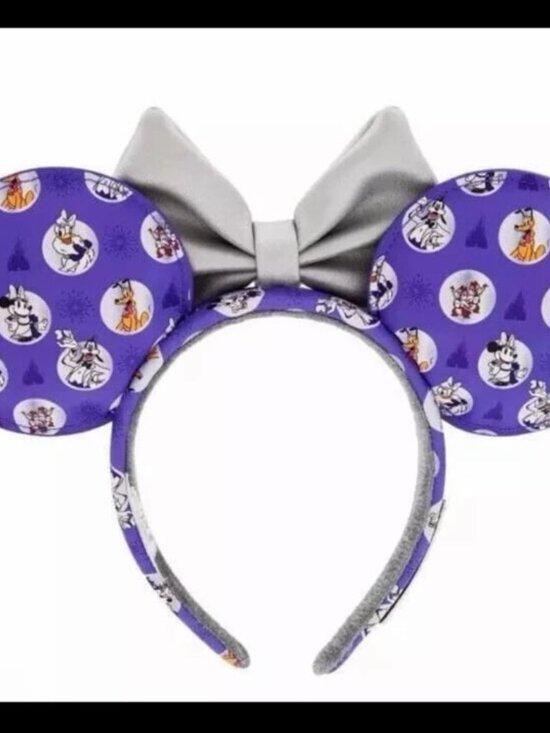 Disney Parks Loungefly Platinum Headband Minnie Ears